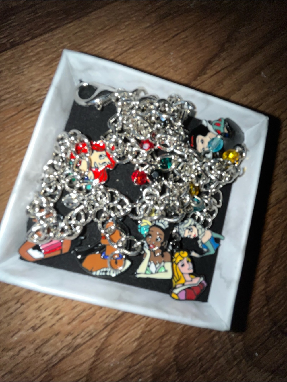 Amazon Silver Charm necklace with Disney characters